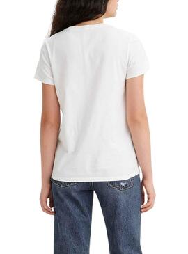 T-Shirt Levis The Parfait Tee Leopard Blanc