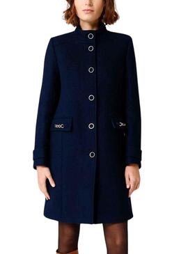 Manteaux Naf Naf Lana Bleu Marine pour Femme