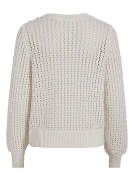 Pull Vila Vimomène Blanc pour Femme