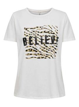 T-Shirt Only Elif Blanc pour Femme