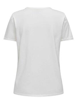 T-Shirt Only Elif Blanc pour Femme
