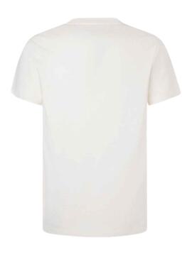 T-Shirt Pepe Jeans Castle Blanc pour Homme