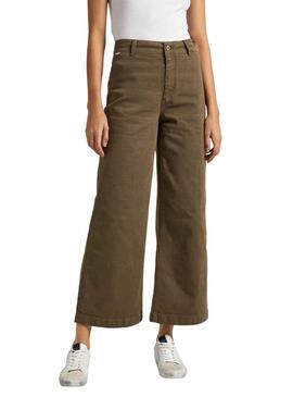 Pantalon Culotte Pepe Jeans Tania Vert pour Femme