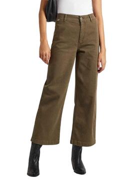 Pantalon Culotte Pepe Jeans Tania Vert pour Femme