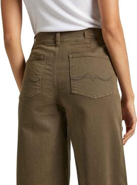 Pantalon Culotte Pepe Jeans Tania Vert pour Femme