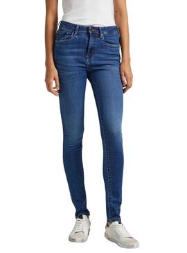 Pantalon Jeans Pepe Jeans Skinnt Tiro Alto Femme