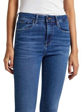 Pantalon Jeans Pepe Jeans Skinnt Tiro Alto Femme