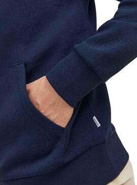 Sweat Jack & Jones Corp. Logo Hood Bleu Marine