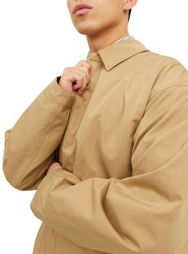 Trench-coat Jack & Jones Creuser Mac Beige Homme
