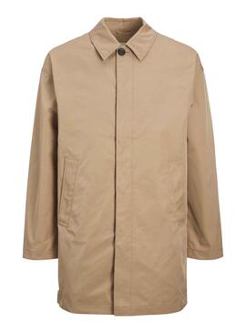 Trench-coat Jack & Jones Creuser Mac Beige Homme