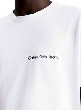 T-Shirt Calvin Klein Institutional Blanc Homme