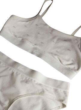 Slip Lacoste Culotte Blanc pour Femme