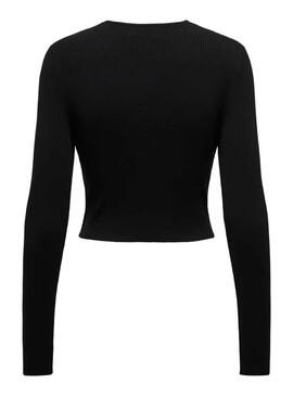 Top Only Meddi LS Peek A Boo Noire pour Femme