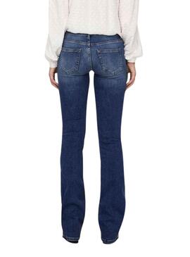Pantalon Jeans Only Blush évasé Bleu pour Femme