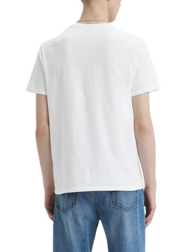 T-Shirt Levis Graphic Crewcou Blanc pour Homme