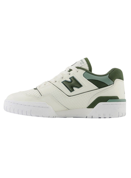 Baskets New Balance BB550 Blanc Vert Femme