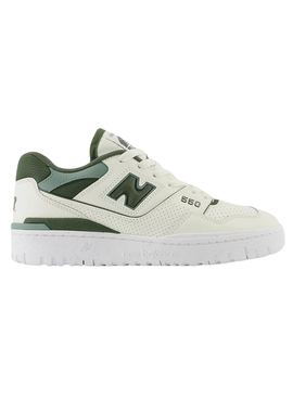 Baskets New Balance BB550 Blanc Vert Femme