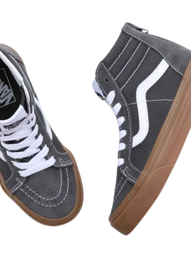 Baskets Vans Sk8 Hi Zip Gris pour Garçon et Fille