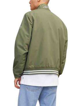 Veste Jack & Jones Montée Bomber Vert Homme