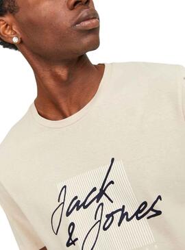T-Shirt Jack & Jones Zurich Beige pour Homme