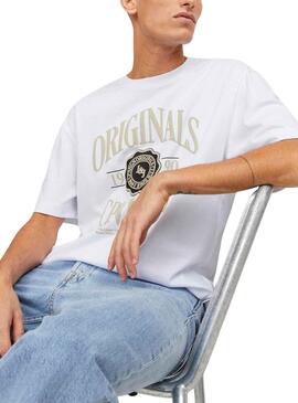 T-Shirt Jack & Jones Lucques Blanc pour Homme