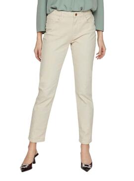 Pantalon Vila Vialice Beige pour Femme