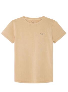 T-Shirt Pepe Jeans Jacco Beige pour Garçon