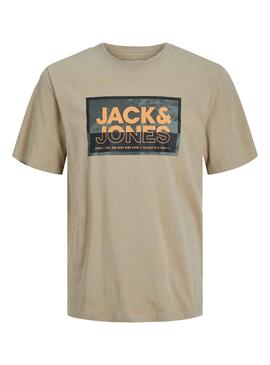 T-Shirt Jack & Jones Logan Beige pour Garçon