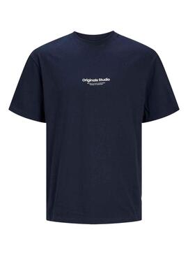 T-Shirt Jack & Jones Vesterbro Bleu Marine Garçon