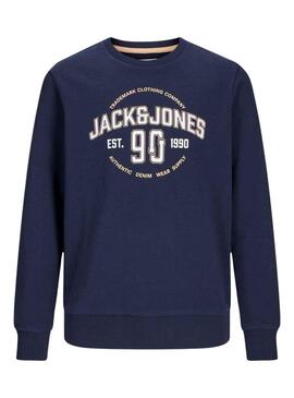 Sweat Jack & Jones Minds Bleu Marine pour Garçon