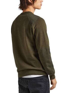 Sweat Pepe Jeans Richard Vert pour Homme