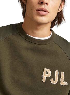 Sweat Pepe Jeans Richard Vert pour Homme