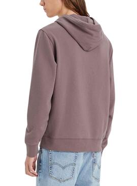 Sweat Levis Original Hoodie Brun pour Homme