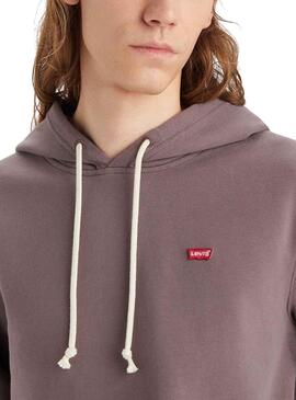 Sweat Levis Original Hoodie Brun pour Homme