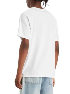 T-Shirt Levis Imprimer Relaxed Homme Blanc