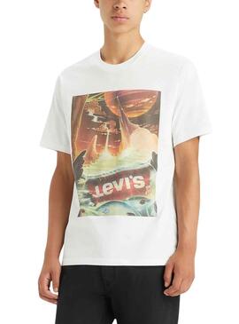 T-Shirt Levis Relaxed Cascade Blanc Homme 