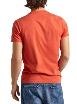T-Shirt Pepe Jeans Compte Orange pour Homme