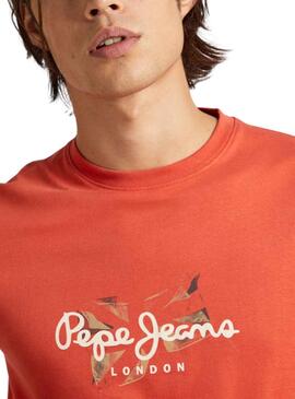 T-Shirt Pepe Jeans Compte Orange pour Homme