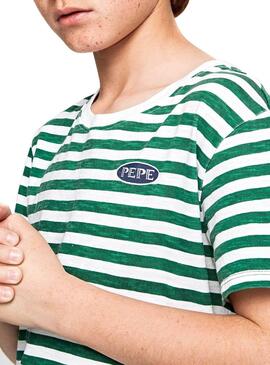T-Shirt Jeans Pepe Cadell Vert Enfante