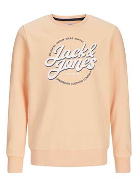 Sweat Jack & Jones Minds Orange pour Garçon