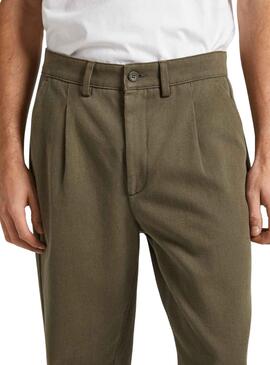 Pantalon Pepe Jeans Chino Relaxed Vert Hombrr