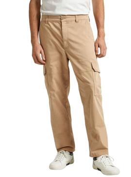 Pantalon Pepe Jeans Cargo Regular Beige Homme