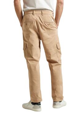 Pantalon Pepe Jeans Cargo Regular Beige Homme