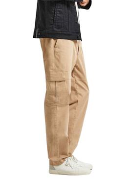 Pantalon Pepe Jeans Cargo Regular Beige Homme