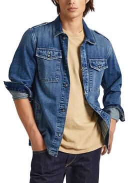 Surchemise Pepe Jeans Luka Denim pour Homme