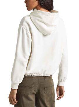 Sweat Pepe Jeans Haria Blanc pour Femme