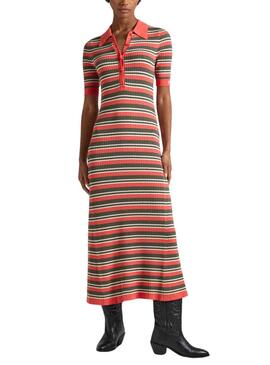Robe Pepe Jeans Gabriella Rayures pour Femme