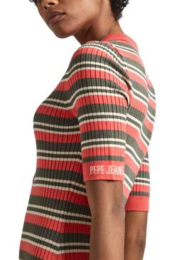 Robe Pepe Jeans Gabriella Rayures pour Femme