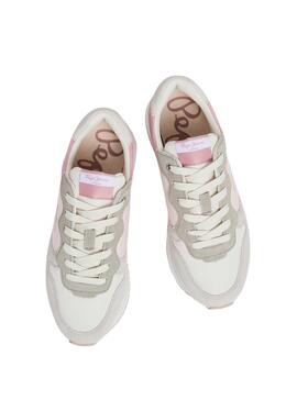 Baskets Pepe Jeans Rusper Gelée Rose pour Femme