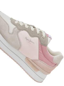 Baskets Pepe Jeans Rusper Gelée Rose pour Femme